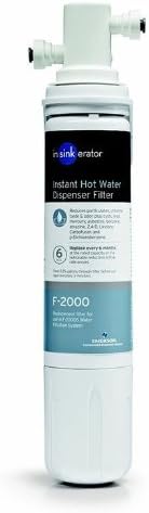 InSinkErator Stainless Steel Tank, HC250C-SS HOT250 System, 2-Handle Drinking Faucet in Chrome & F-2000S Premium Under Sink Water Filtration System for Instant Hot and Cold Water Dispe