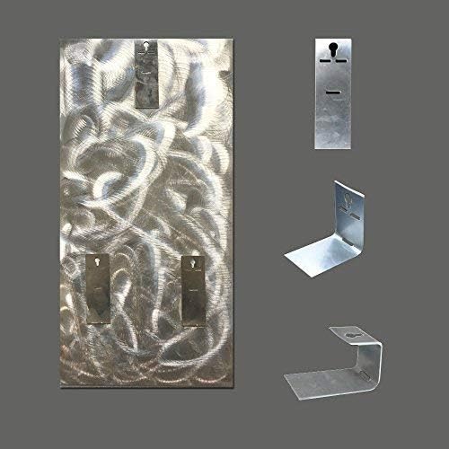 Yihui Arts Abstract Metal Wall Art - Hand Crafted 5 Pieces Panels Set, 3D Aluminum Modern Contemporary Home Accent