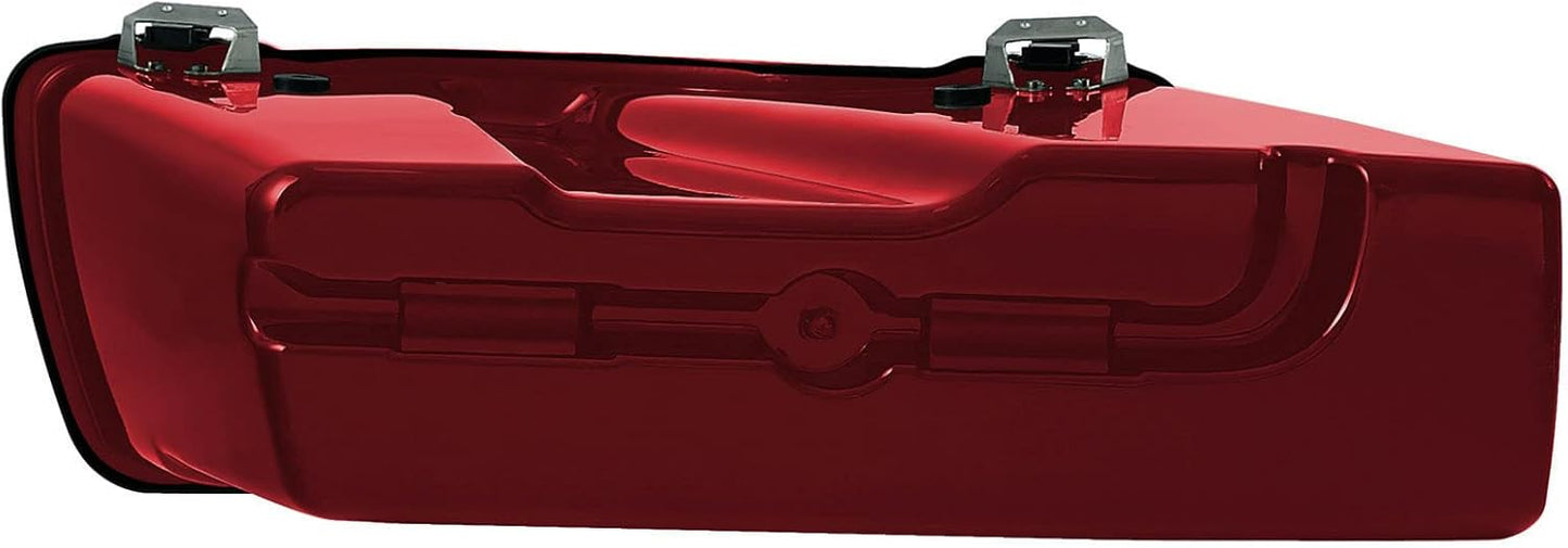 XFMT Motorcycle Red Hard Saddlebags Saddle Bags Trunk W/Lids & Chrome Latches For Harley Touring Road King Street Glide Road Glide Electra Glide 1994-2013