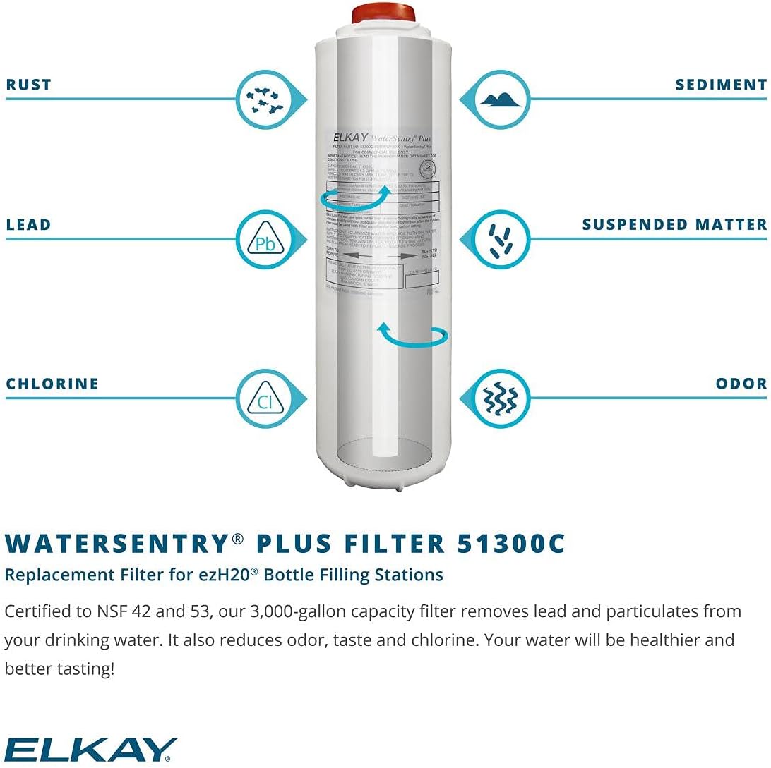 Elkay LZO8WS EZH2O Refrigerated Single Drinking Fountain with Bottle Filling Station and Hands Free Activation - Stainless Steel