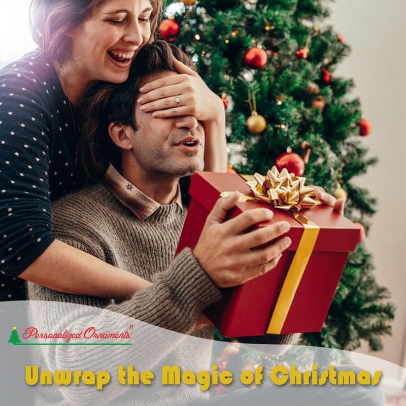 Personalized Family Ornament 2024, Bear Family of 2 Christmas Tree Ornament, Customized Teddy Bear Couple Ornaments for Christmas Tree Decor, Unique Gifts for Mom, Dad, Grandkids, Grandma, Grandpa