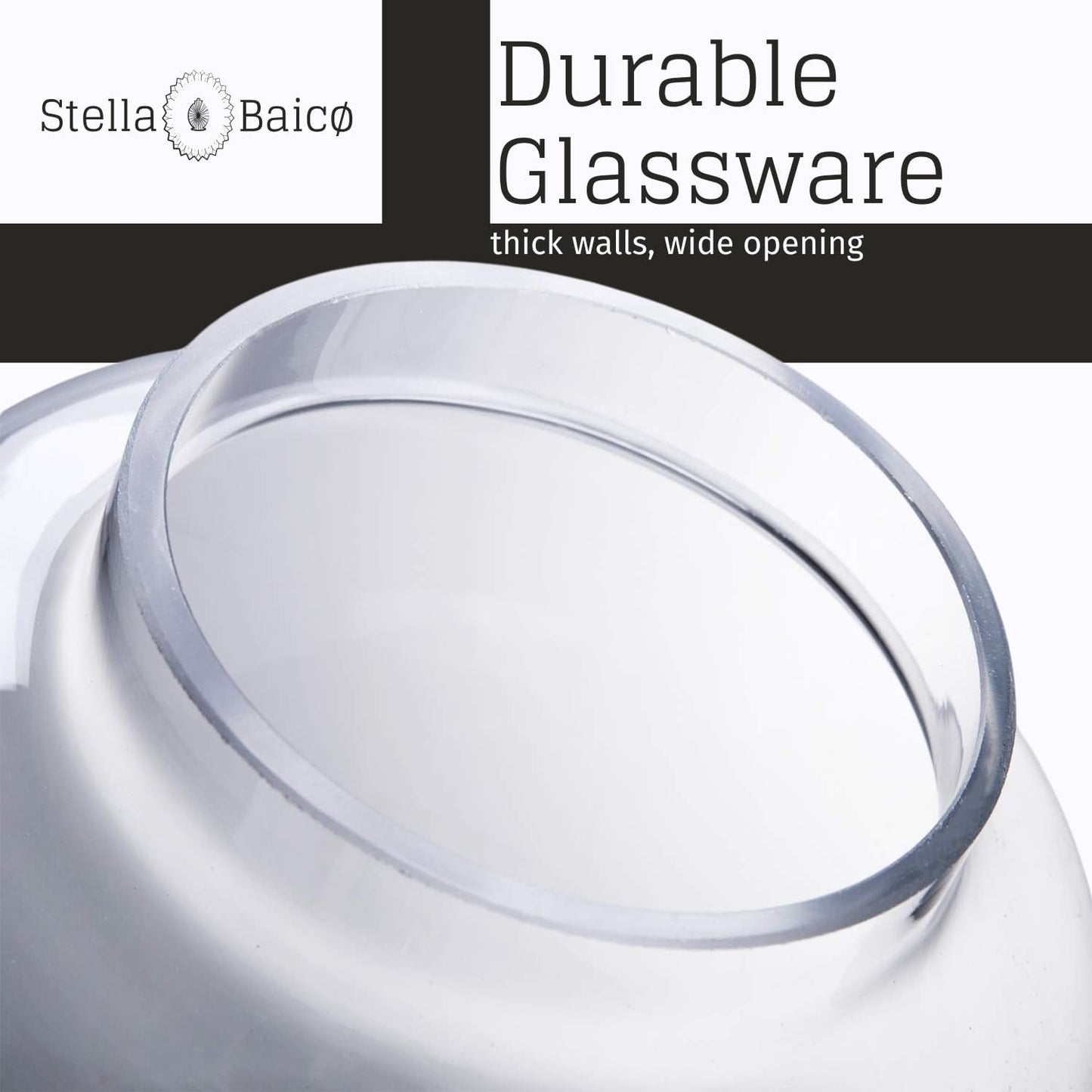 Stella Baic Small Heart-Shaped Glass Apothecary Jars with Lids, Clear, 28 Fl. Oz (9" H x 5" D), Perfect for Candy Buffet, Home Decor, Bathroom Storage, Wedding Party