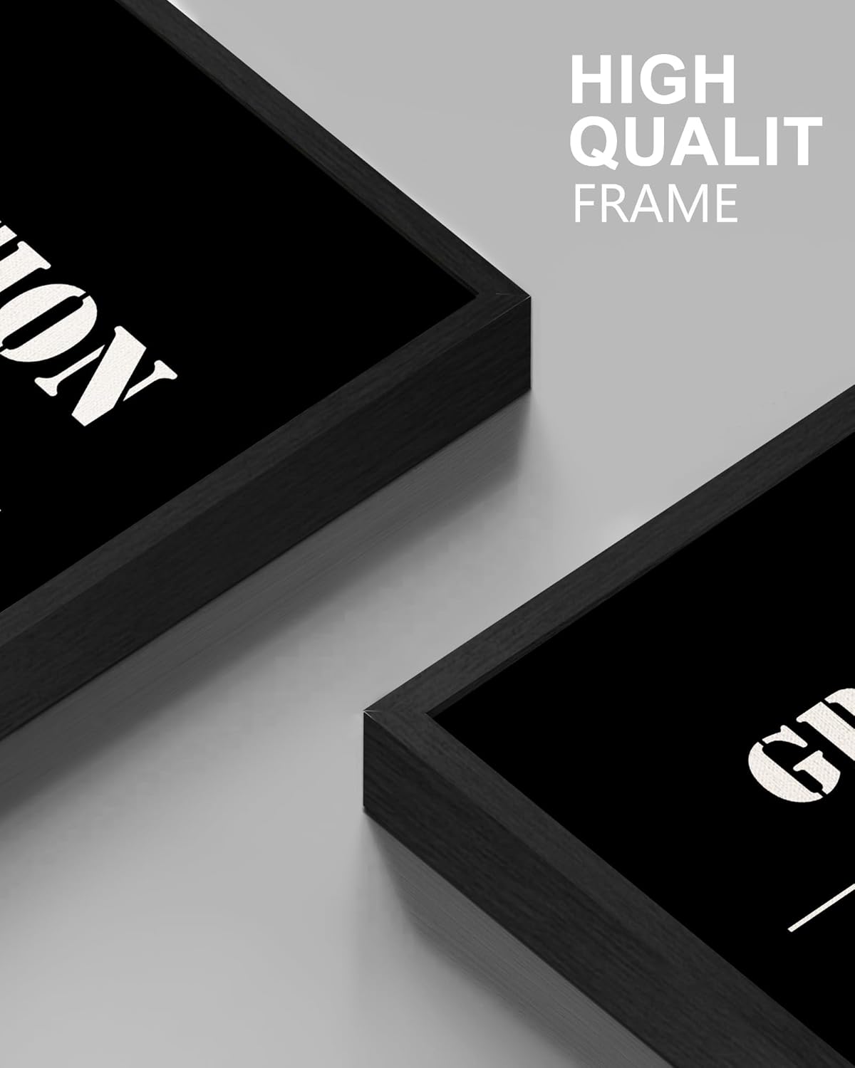 Drsoum Inspirational Office Framed Wall Art Motivational Grind Hustle Success Canvas Wall Decor Encouraging Quotes Sayings Paintings 3 Pieces Artwork Home Bedroom Easy to Hang 12x16in (Black Framed)