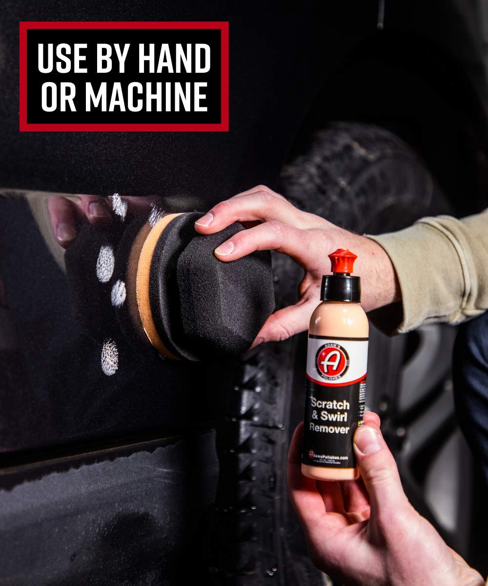 Adam's Polishes Car Scratch & Swirl Remover Hand Correction System | Remove & Restore Paint Transfer, Minor Imperfections, & Oxidation | Paired with Orange Compound Correction Pad Applicator (4oz)