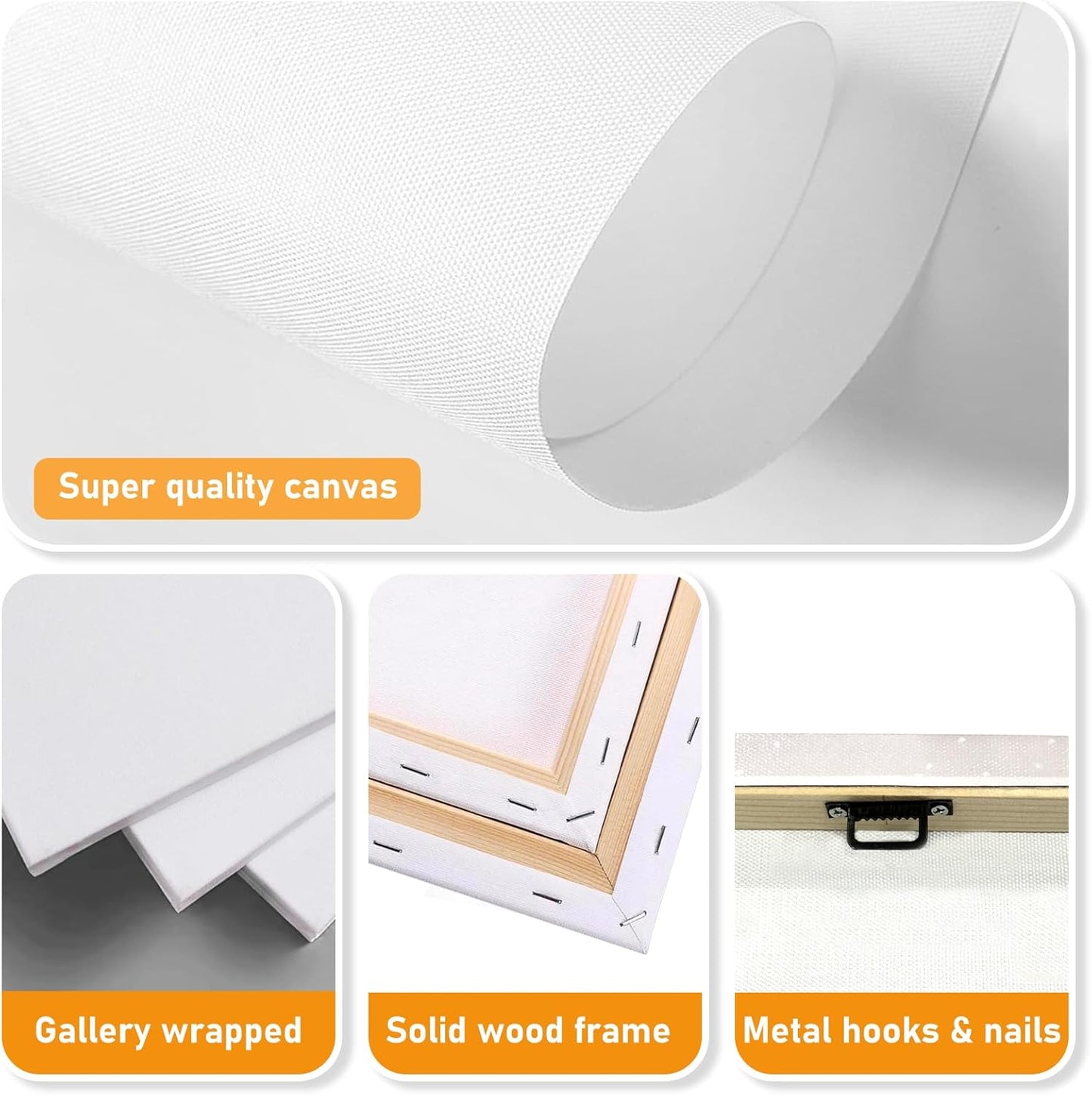 xzartdiy Custom Canvas Prints with Your Photos - Personalized Picture Print Customized Gifts for Family Home Office Wall Art Decor, Wrapped Canvas 12x24inch