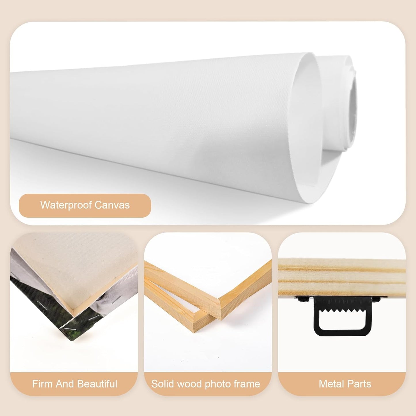 WayToLight Custom Canvas Prints with Your Photos Framed Personalized Picture Canvas Prints Wall Art Ideal for Home Decor Christmas Family Gifts (20" x 32")