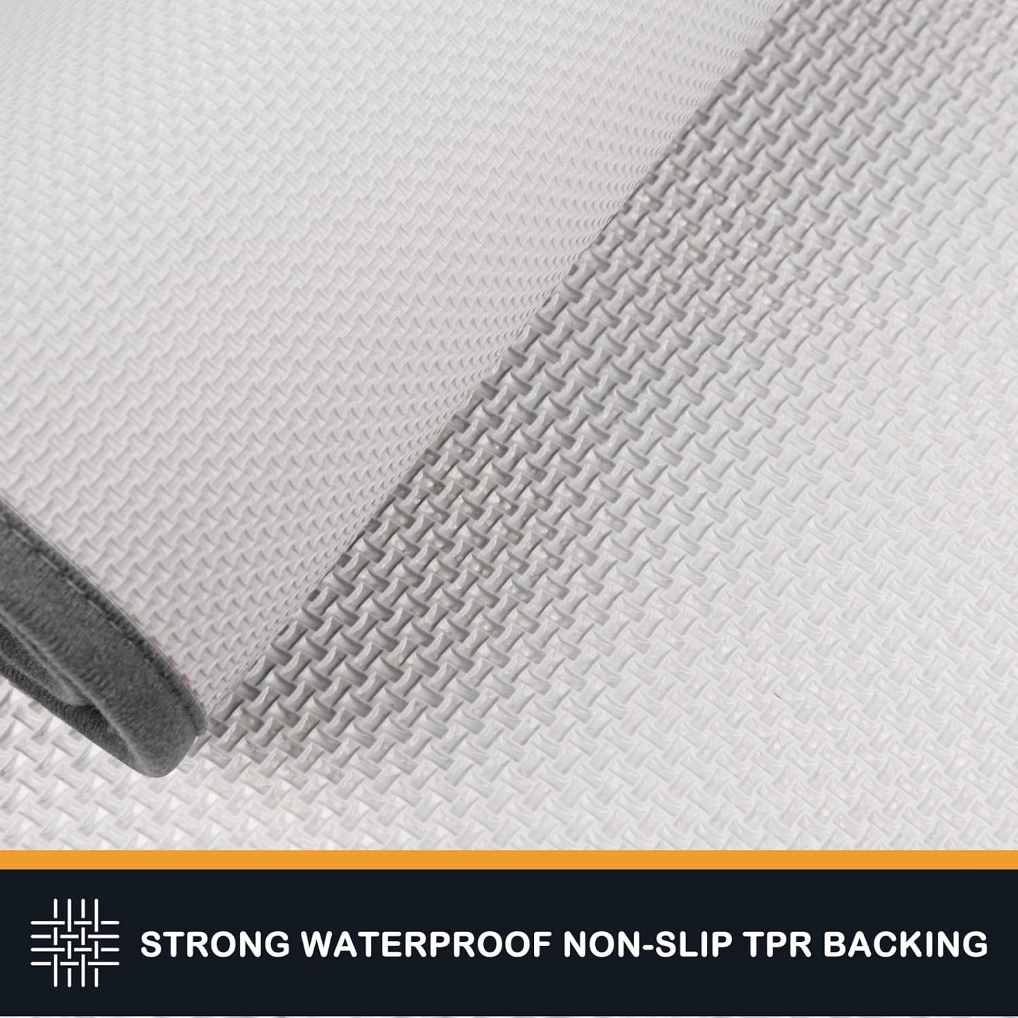 PURRUGS Dirt Trapping Door Mat 24" x 59", Non-Slip/Skid Machine Washable Entryway Rug, Dog Doormat, Super Absorbent Welcome Mat for Muddy Wet Shoes and Paws, Grey