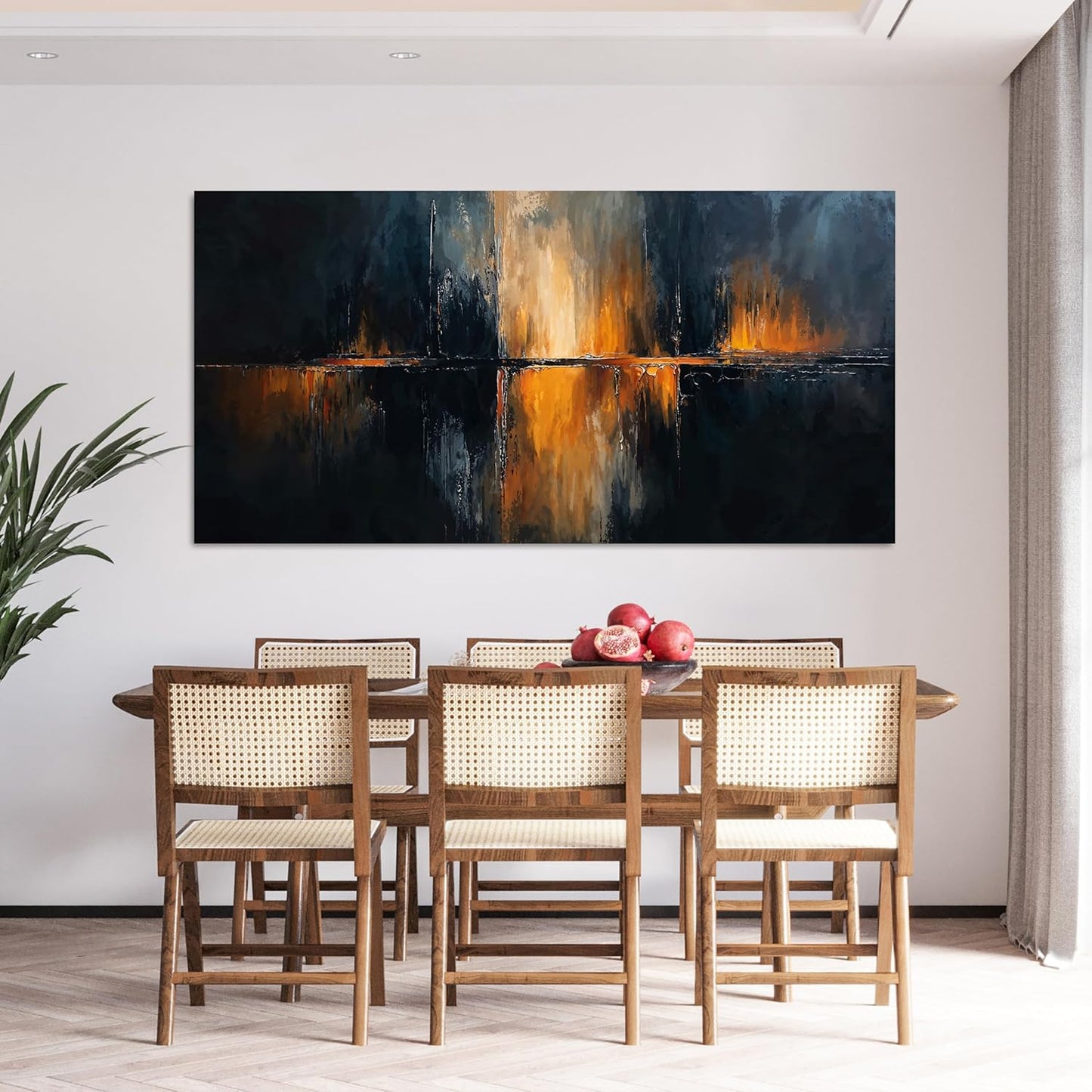 Canvas Wall Art Decor Large Black Wall Art Prints Modern Gold Wall Art Decorations Abstract Canvas Art Wall Decor Wall Art Pictures for living Room Large Artwork for Walls Home Office Decor 29"X58"