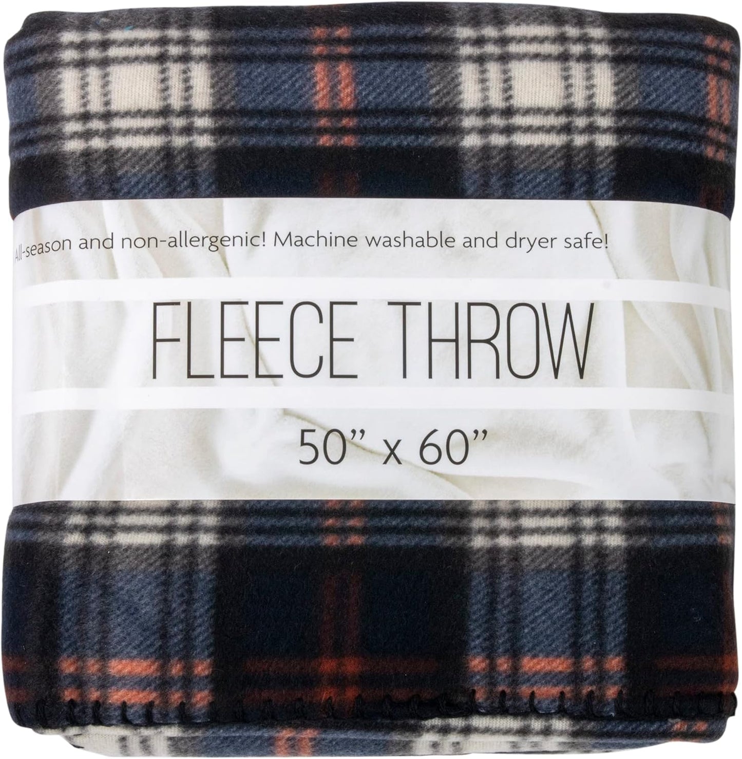 50x60 Throw Blankets, Plaid Fleece Throw Blankets for Bedroom, Couch, Livingroom, Chair, Pets, Outdoors