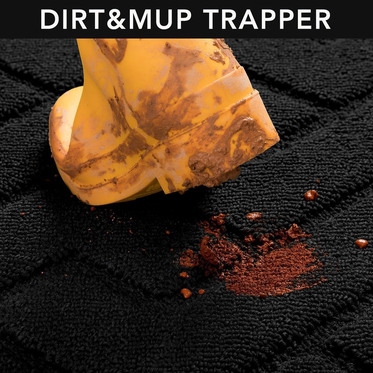 hicorfe Indoor Doormat,Front Back Door Mat Rubber Backing Non Slip Door Mats 20"x48" Absorbent Resist Dirt Entrance Doormat Inside Floor Mats for Entryway Washable Low-Profile(Black)