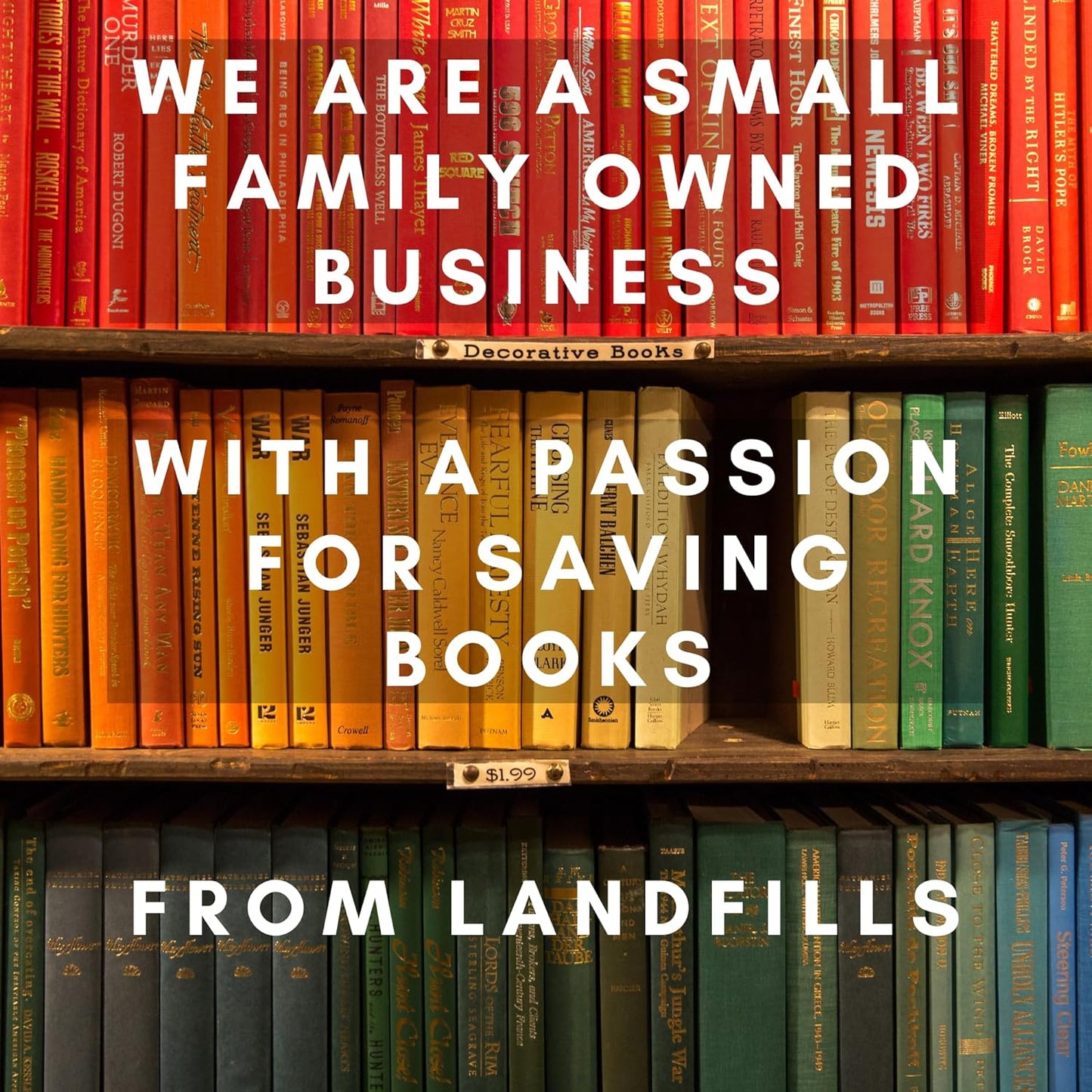 Curated Decorative Books Hardcover Décor Books for Home Décor, Choose Color, Interior Design, Office, Wedding Display, Instant Library, or Staging (Rust, Half Foot)