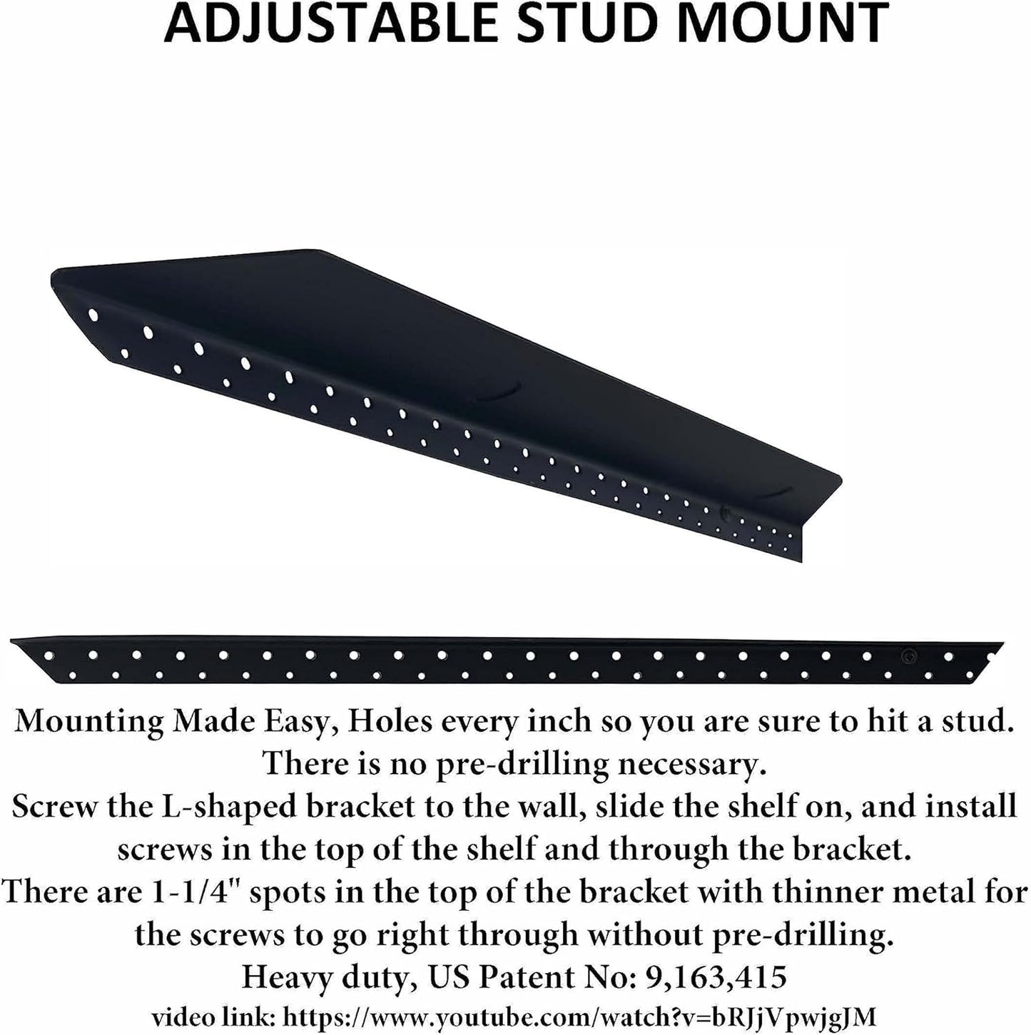 joelsantiques 54 Inch Wooden Floating Shelves for Wall - 54x6x2 in - Made of Natural Wood - Long Heavy Duty Rustic Wall Shelves for Bedroom - Perfect for Living Room, Kitchen - Mocha