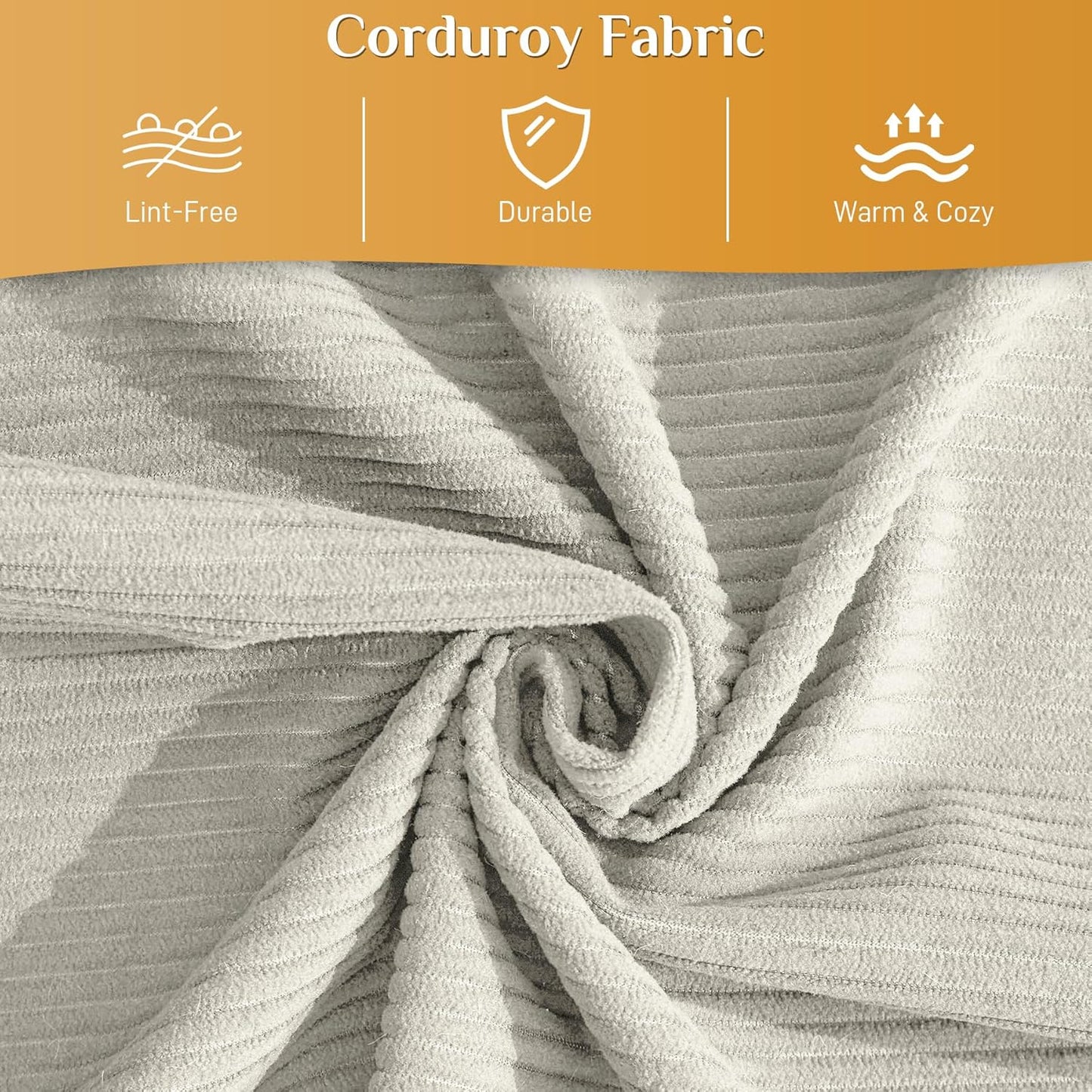 Convertible Sleeper Sofa Bed with Pillow, 4-in-1 Corduroy Folding Mattress Couch with Fixed-Shape Frame, Fold Out Floor Sofa Cama Lounge Couch for Living Room Bedroom Studio, Beige White