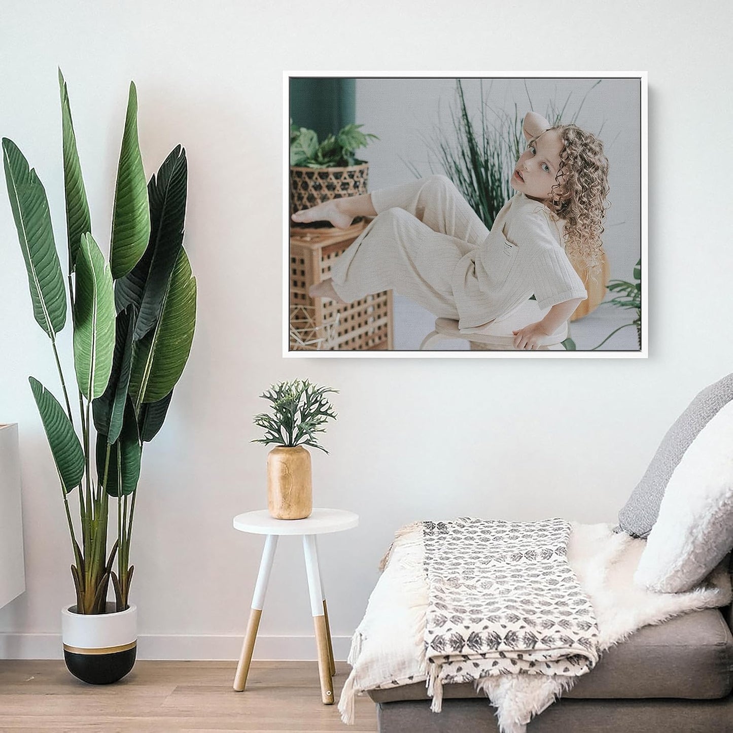 Personalized Custom Canvas Prints: Photo On Canvas (White, 20X30) Transform Your Photos into Stunning Framed Wall Art Digitally Printed Photo To Canvas Ideal for Home Decor, Gifts Keepsakes.