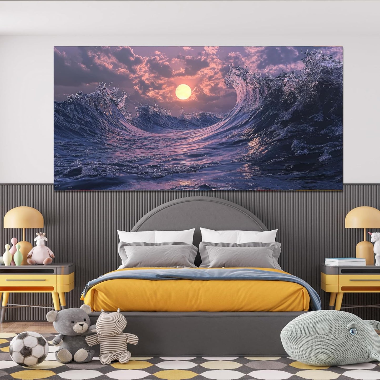 Large Canvas Wall Art for Living Room Artwork for Walls Canvas Modern Art Wall Decor Nature Landscap Wall Art Decor Coastal Beach Wall Art Prints Art Work for Home Office Kitchen Wall Decor 29" X 58"