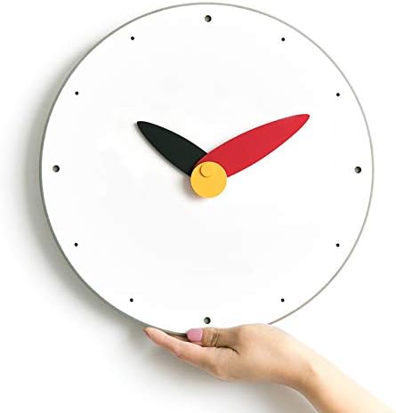 Stephanie Imports Modern Minimalist Red & Black Wall Clock