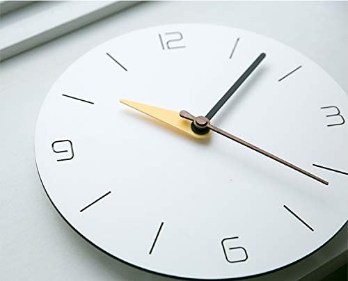 Stephanie Imports Modern Minimalist White & Spring Yellow Silent Wall Clock