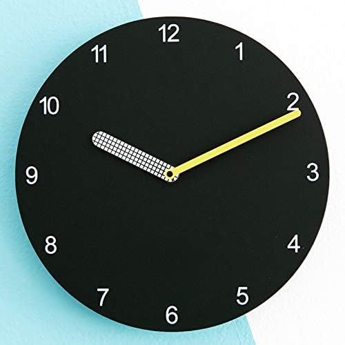 Stephanie Imports Modern Minimalist Black & Yellow Wall Clock