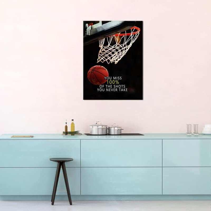 Inspirational Canvas Wall Art Motivational Sports Star Quotes Positive Affirmation Poster Decor Print Modern Inspiring Picture Painting Framed Artwork for Office Home Wall Decor[30''W X 40''H]