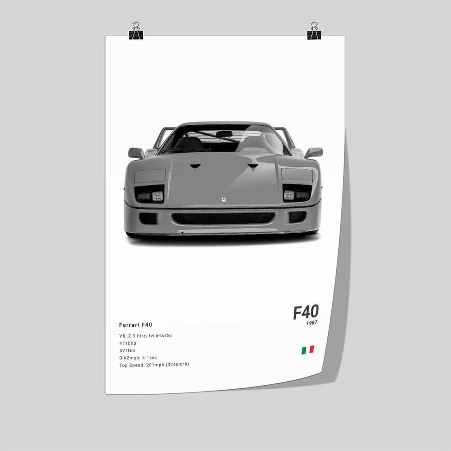 Farrari Car Posters For Walls Vintage Racing Car Canvas Prints For Home Decor Office Decor CUnframe-style 16x24inch(40x60cm)