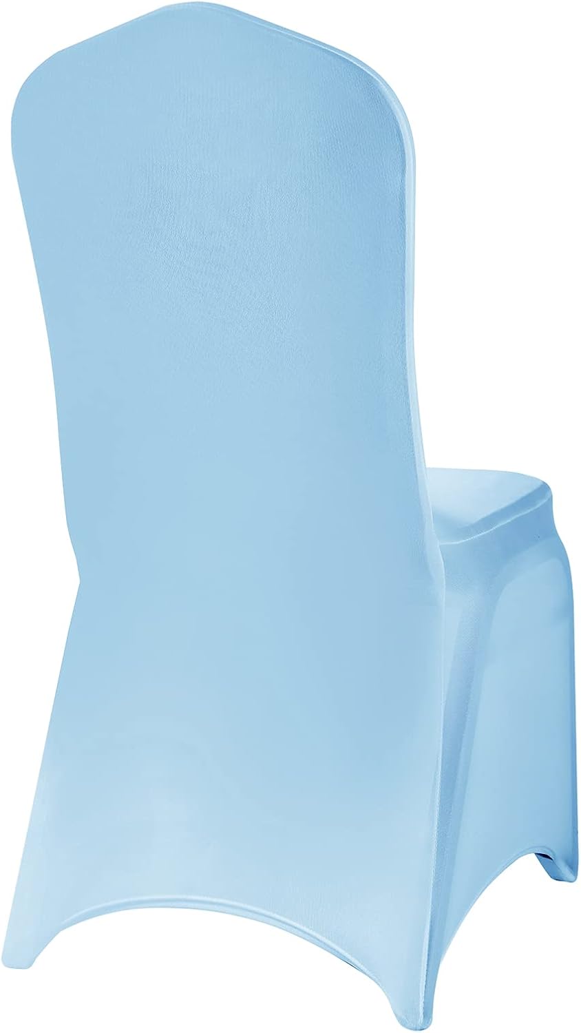 Spandex Chair Covers, 12PCS, Washable Protector for Living Room, Party, Banquet, Wedding, Hotel (Blue Mist)