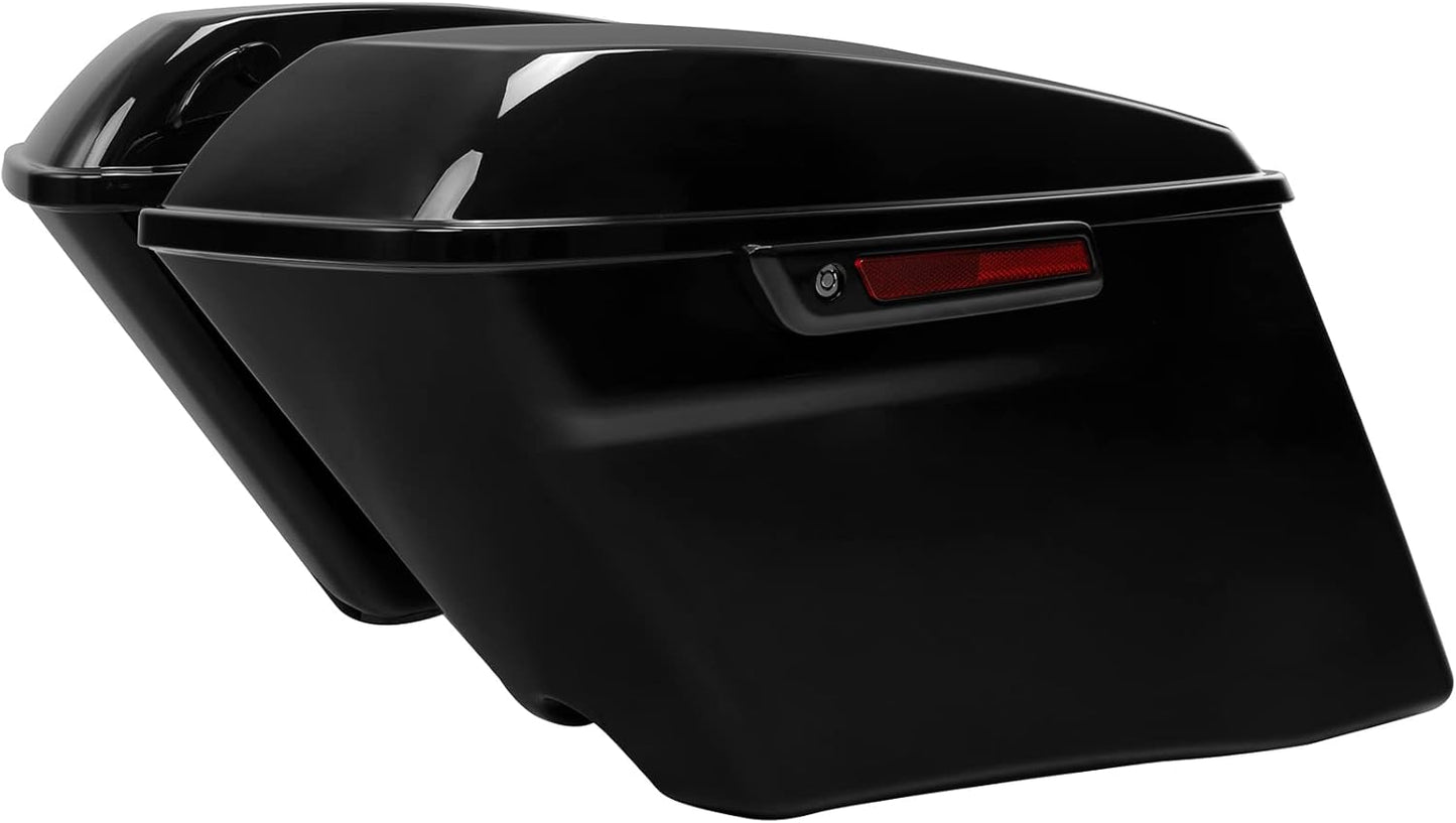 XFMT Motorcycle 4" Stretched Hard Saddlebags Bags Fit For Harley CVO Street Glide 2014-2023