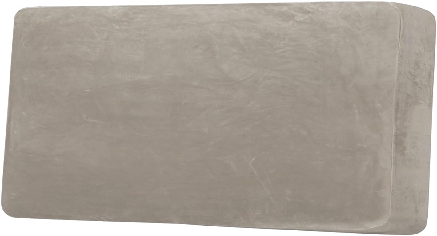 H.VERSAILTEX Velvet Stretch Individual Couch Cushion Cover Plush Cushion Slipcover for Loveseat Sofa Cushion Furniture Protector Seat Cushion Sofa Cover (1 Piece Sofa Cushion Cover, Oatmeal)