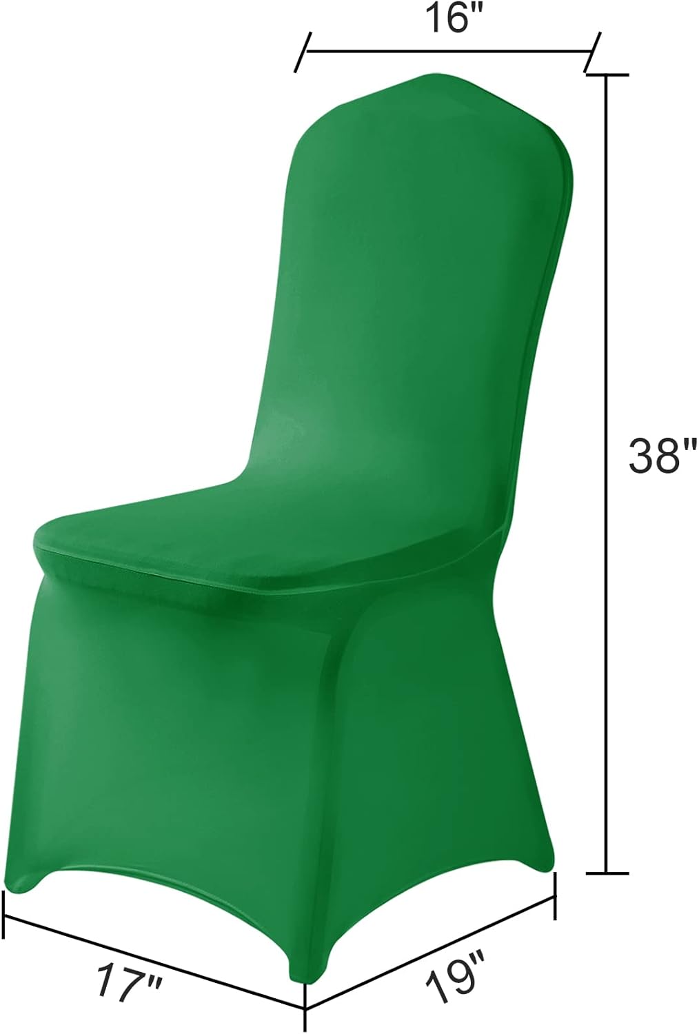 Spandex Chair Covers, 12PCS, Washable Protector for Living Room, Party, Banquet, Wedding, Hotel (Emerald)