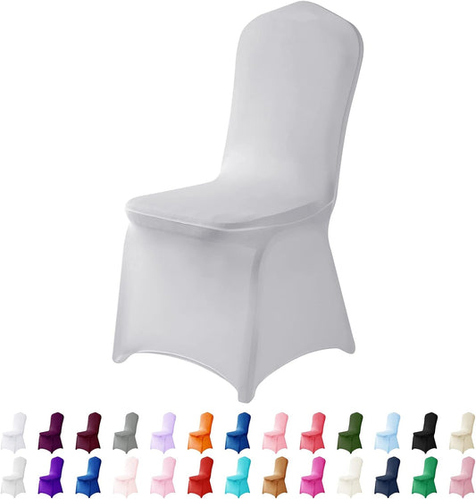 Spandex Chair Cover,12PCS,Chair Covers,Living Room Chair Covers,Removable Chair Cover Washable Protector Stretch Chair Cover for Party, Banquet,Wedding Event,Hotel(Sliver)