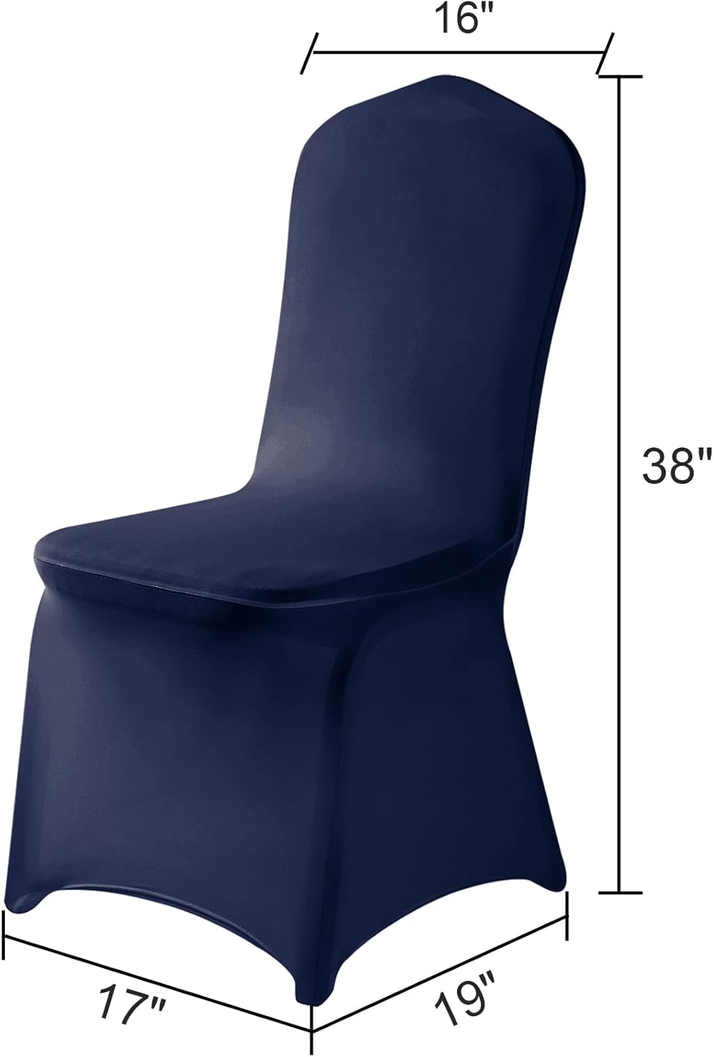 Spandex Chair Covers, 12PCS, Removable Washable Protector Stretch Covers for Living Room, Party, Banquet, Wedding, Hotel (Navy)