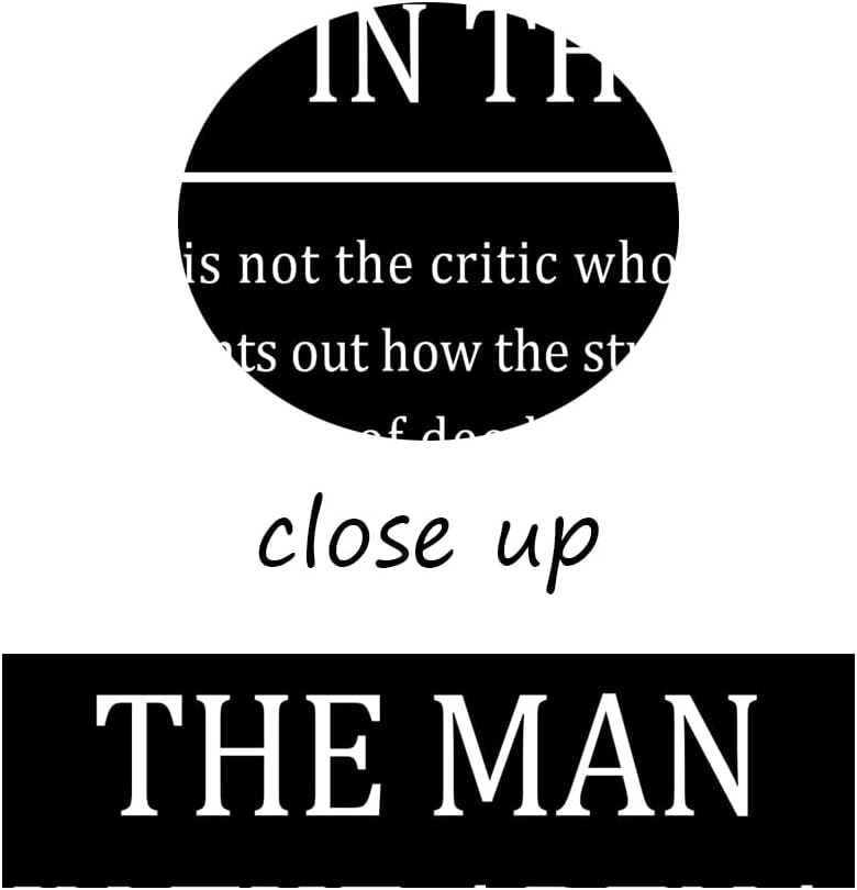 Motivational Poster for Office The Man In The Arena Inspirational Canvas Wall Art Theodore Roosevelt Quotes Prints Artwork for Living Room Home Decor Painting Stretched and Framed [24''Wx 36''H]