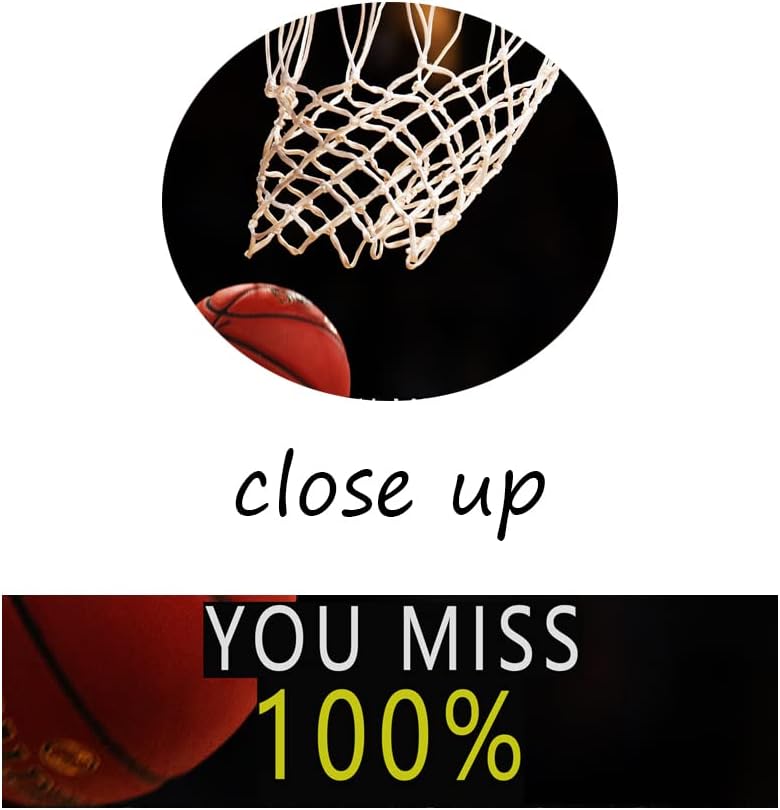 Inspirational Canvas Wall Art Sports Star quote Motivational Canvas affirmative basketball Poster Prints Framed Wall Art for Gym Inspiring Modern Home Wall Decor Framed Ready to Hang [12''W X 18''H]