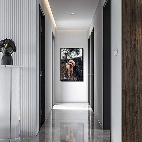 NWT Custom Framed Canvas Prints with Your Photo for Pets, Personalized Canvas Wall Art for Living Room, Bedroom - 24x36 inches