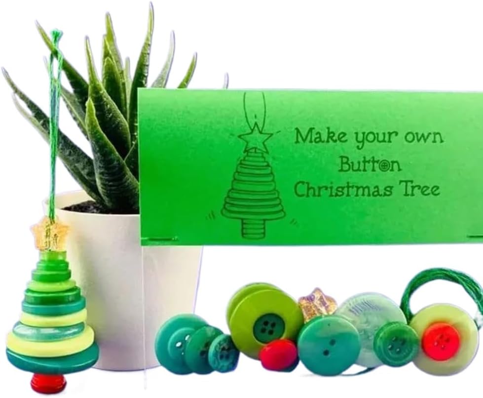 DIY Christmas Button Ornament Making Set - Snowman/Santa/Angel, Fun Holiday Craft Kit for All Ages, Ideal Xmas Tree Hanging Decor & Festive Gifts (6pcs-D)