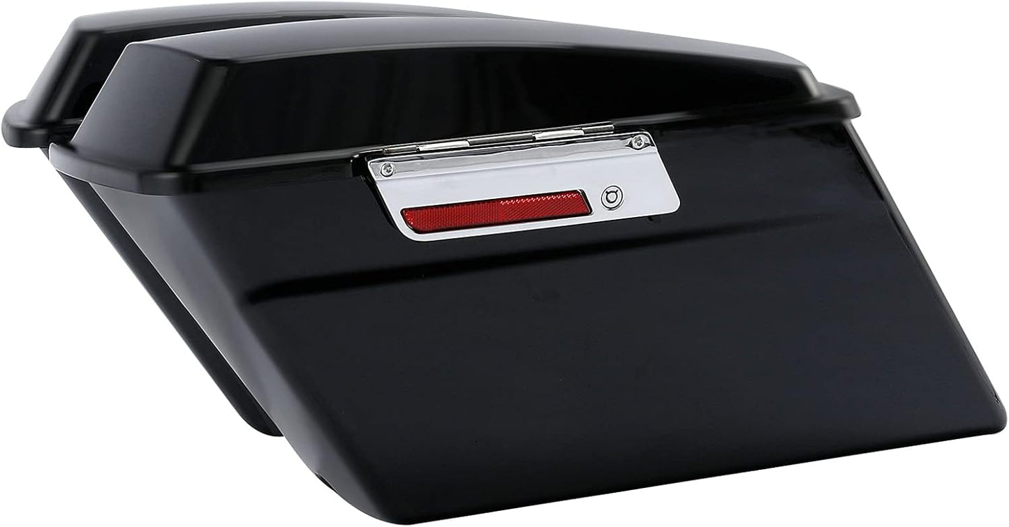 Green-L Matte Black Hard Saddlebags Fit for Harley Road King Street Glide Electra Glide Ultra 1994-2013 Touring Models