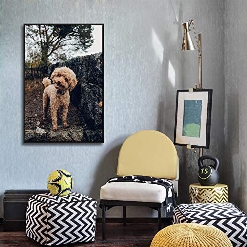 NWT Custom Framed Canvas Prints with Your Photo for Pets, Personalized Canvas Wall Art for Living Room, Bedroom - 24x36 inches