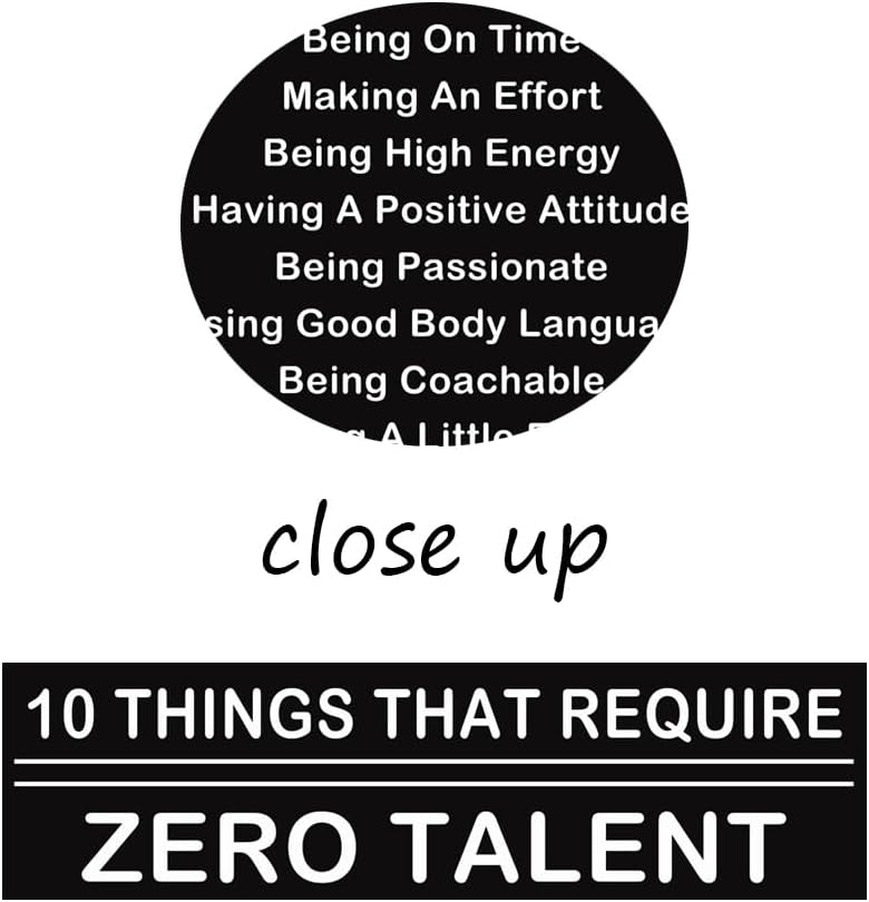 Inspirational Canvas Prints Wall Art Office Decor Ten Things That Require Zero Talent Motivational Poster Paintings Canvas Print Pictures Framed Artwork Modern Living Room Home Decor[18''Wx 24''H]