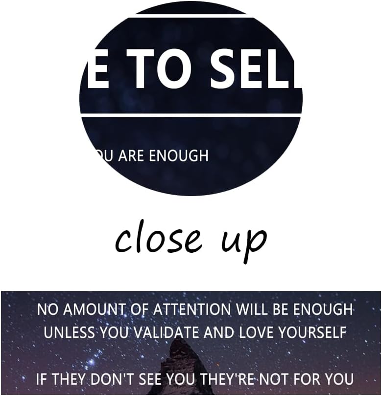 Note to Self Motivational Canvas Wall Art Snow Mountain Starry Sky Inspirational Poster Inspiring Canvas Painting Prints Wall Pictures for Home Decor Living Room Office Framed Artwork [18''W x 24''H]