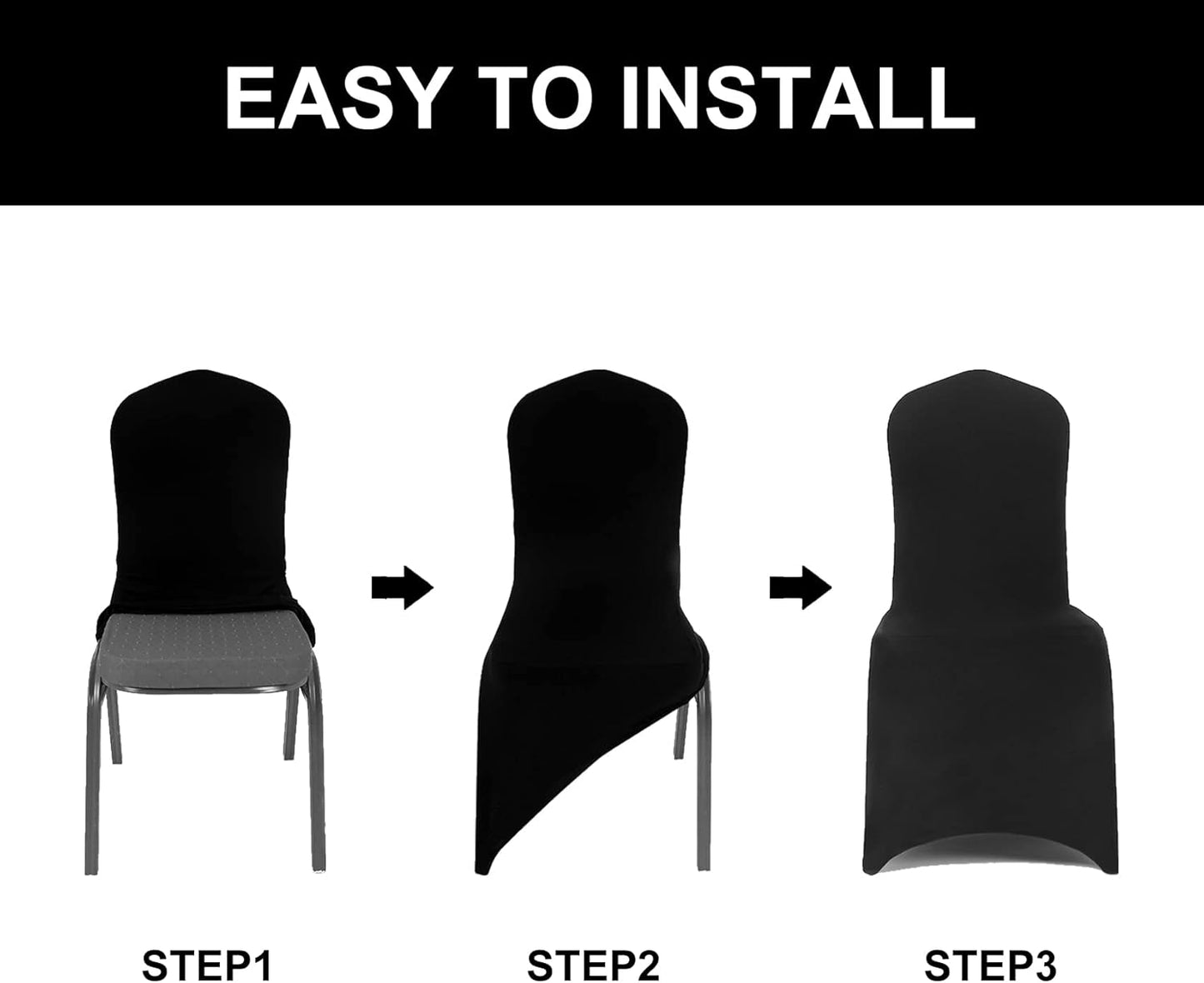 Spandex Chair Covers, 12PCS, Removable Washable Protector Stretch Covers for Living Room, Party, Banquet, Wedding, Hotel (Purple)