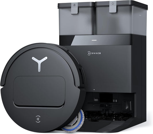 ECOVACS DEEBOT T50 Omni Robot Vacuum and Mop, 3.19” Ultra-Slim, 15,000Pa Suction, ZeroTangle 2.0, TruEdge Edge Cleaning, AIVI 3D Obstacle Avoidance, Auto Mop Wash & Dry, Self-Emptying