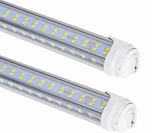 10 Pcs,8ft R17D LED Tube Light, F96 t12 HO 8 Foot Led Bulbs, 96'' 8ft led Shop Light to Replace T8 T12 Fluorescent Light Bulbs, 100-277V Input, 19000LM, Daylight 5000K, Clear Lens (10pcs 5000k)