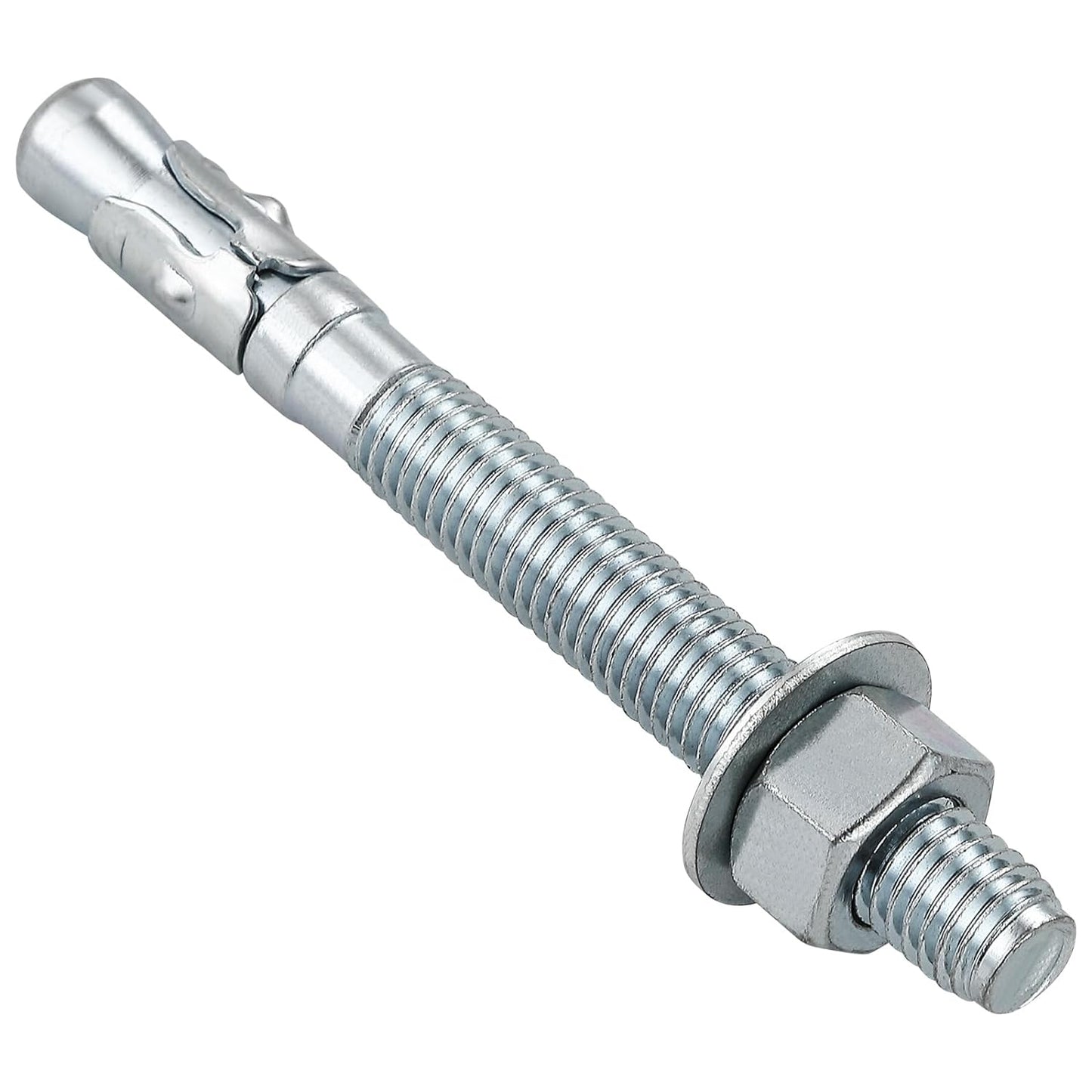 1/2x4-1/4" 10Pcs Inch Standard Fasteners for Heavy-Duty Zinc Wedge Anchors for Cement and Concrete