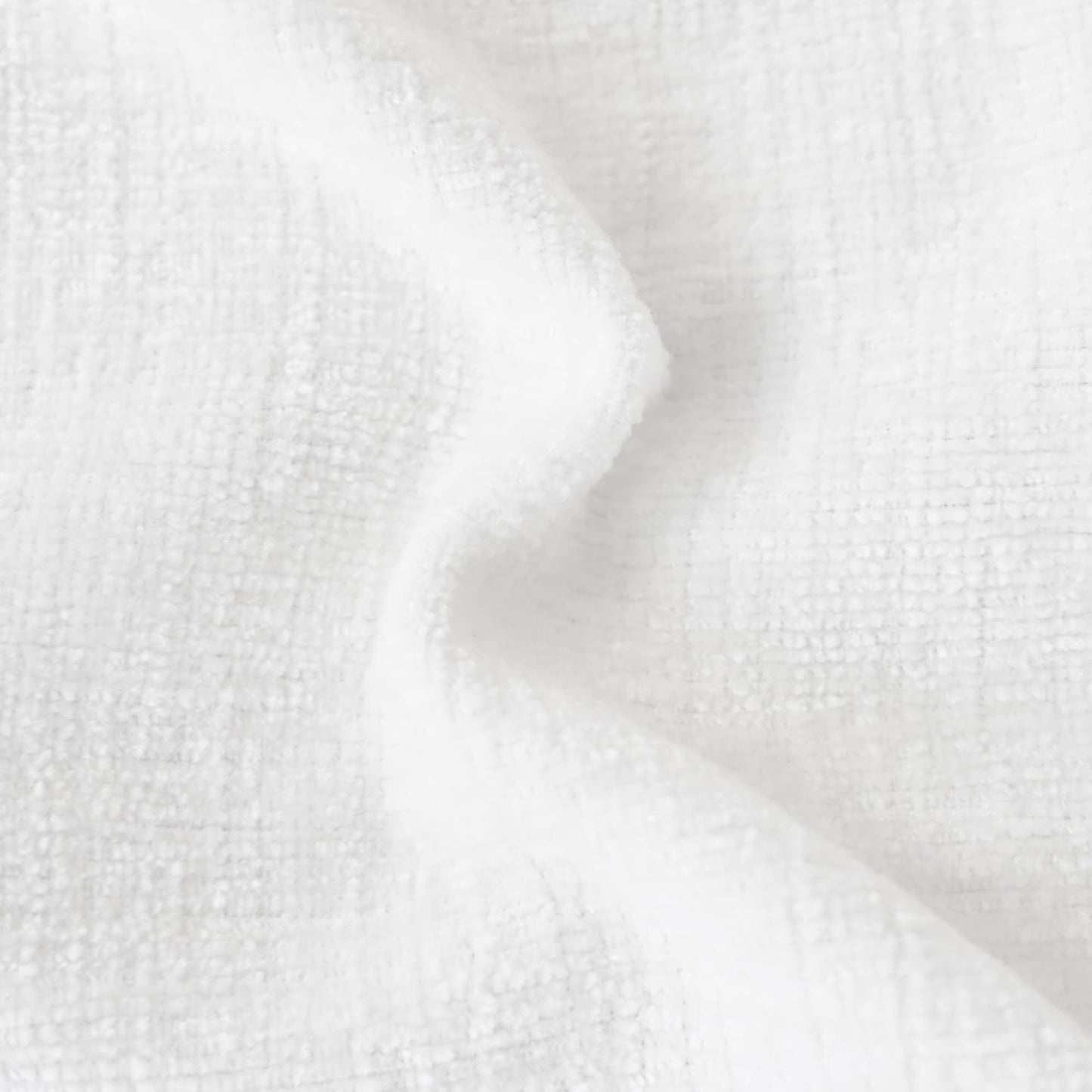 CaliTime Throw Pillow Covers Decorative 20 X 20 Inches Pack of 2 Cozy Chenille Cushion Cases for Couch Sofa Bed Living Room Home True White