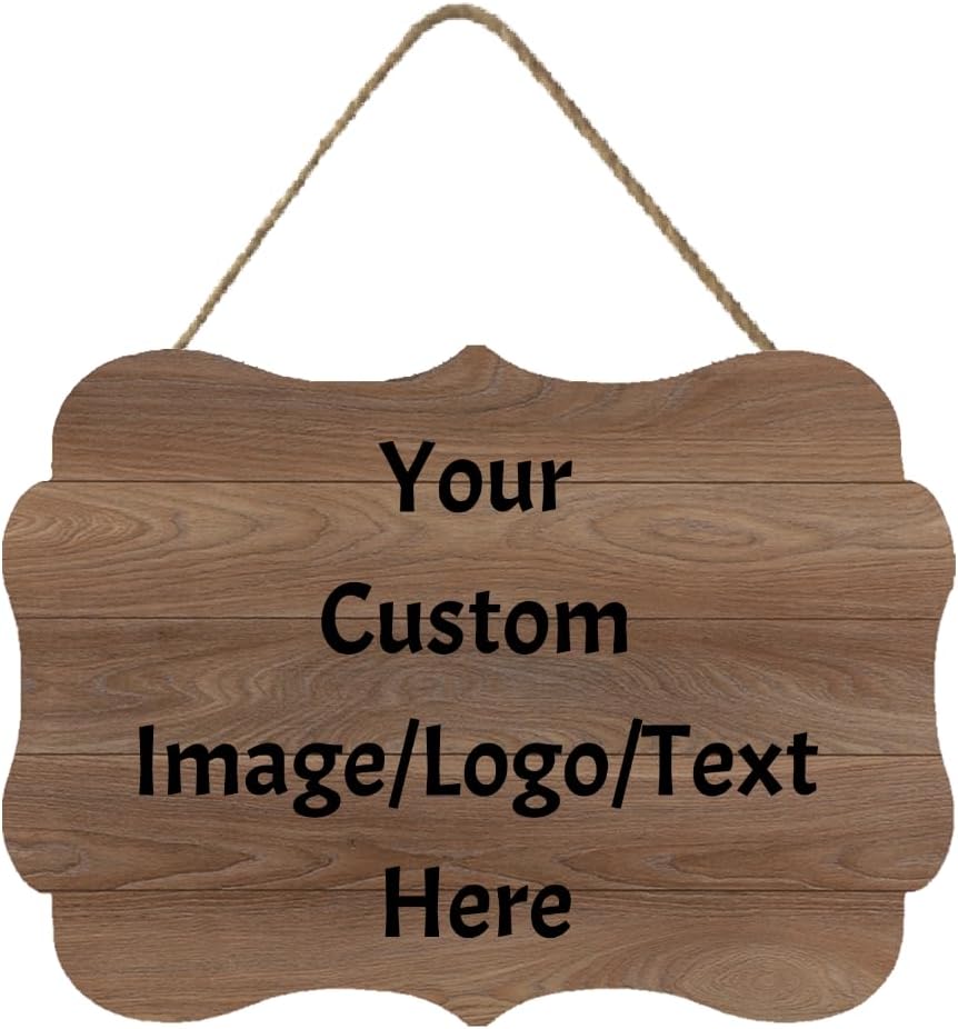 Personalized Custom Wooden Signs with Any Text Name for Home Door Man Cave Bar Family Farmhouse Decorative Home Kitchen Rustic Wall Decor