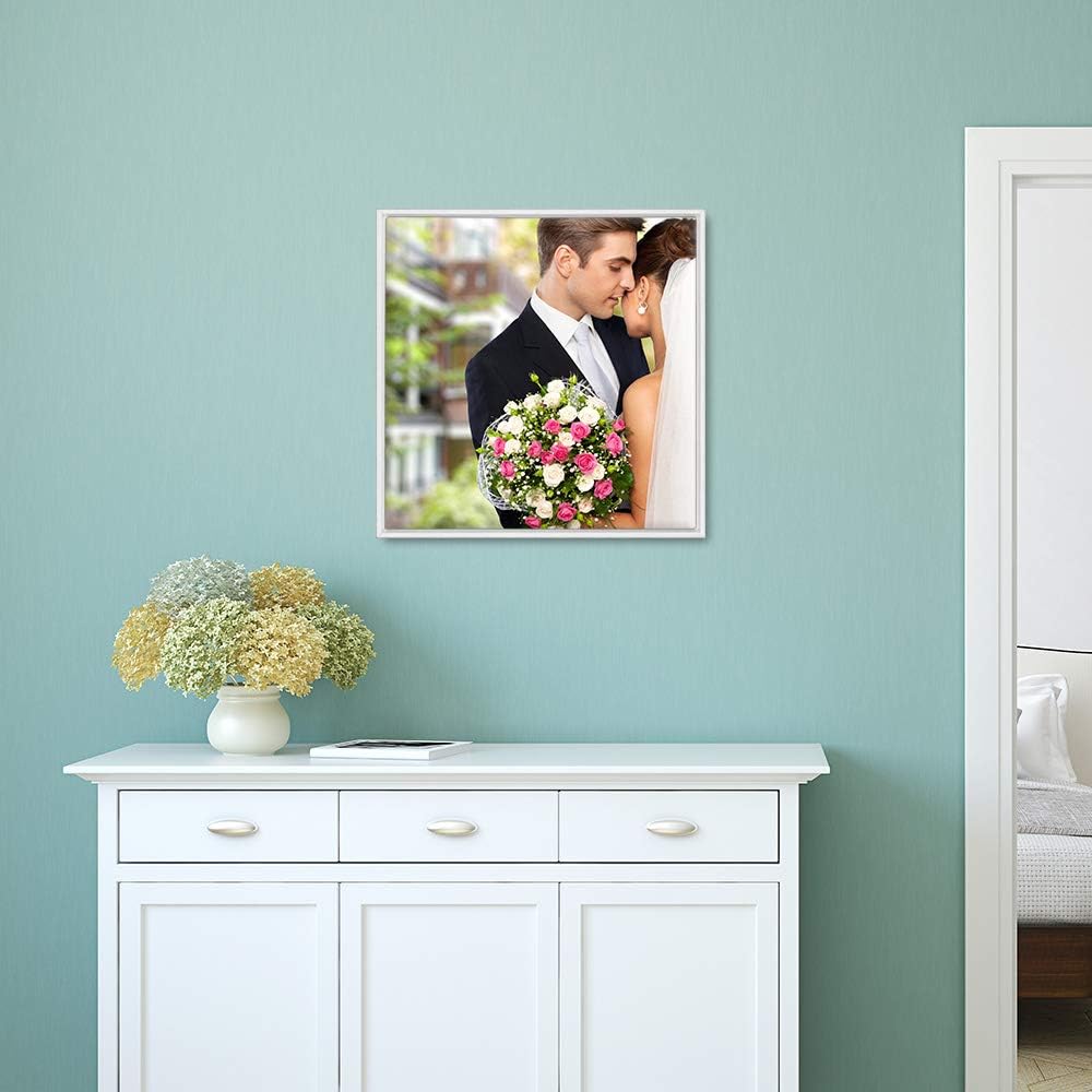 wall26 Framed Custom Canvas Wall Art for Living Room, Bedroom Canvas Prints for Home Decoration Ready to Hang - 16"x16", White Frame