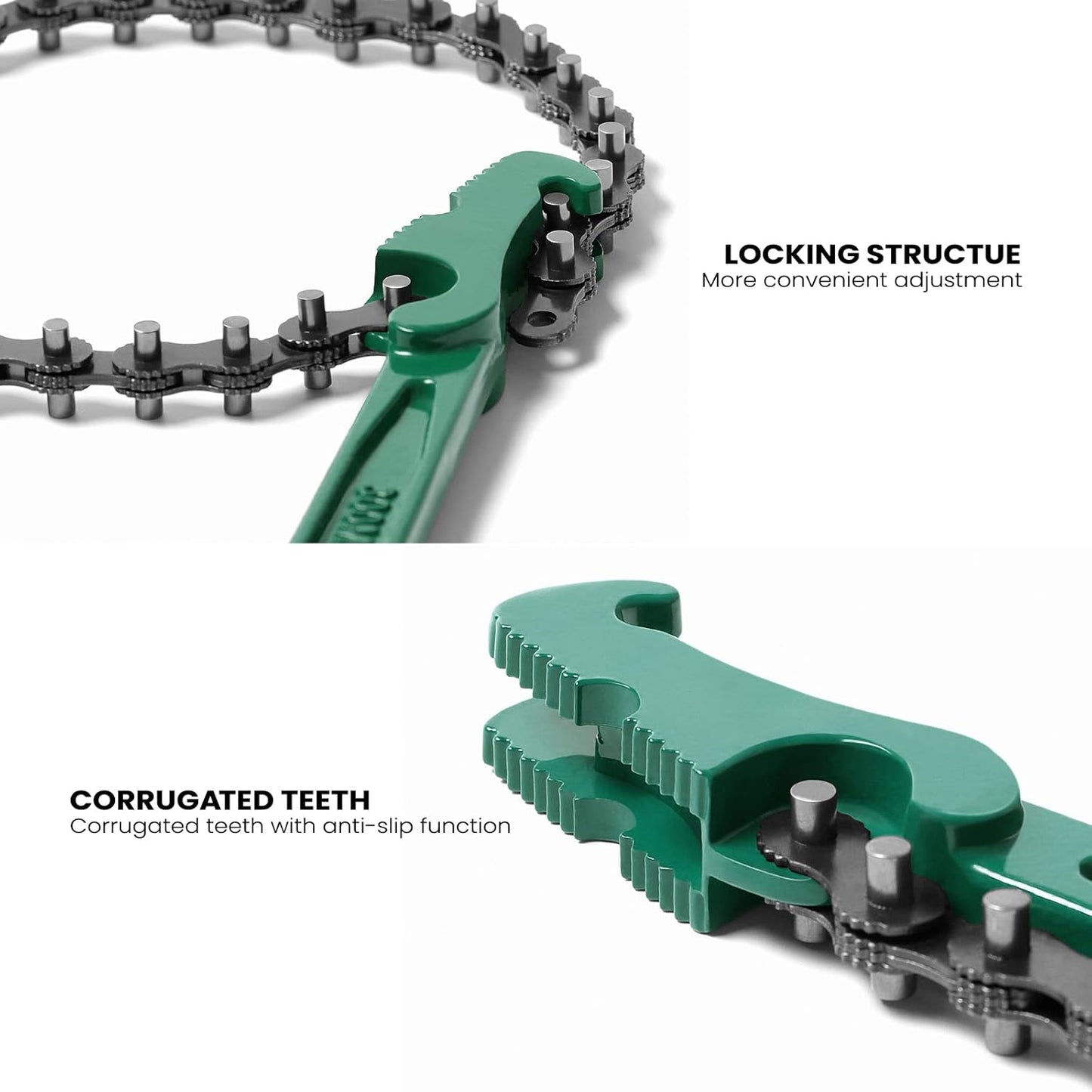 12 Inch Heavy-Duty Ratcheting Chain Wrench, Adjustable Oil Filter Pliers For Truck & Car, Pipe Wrench Multi-Purpose Remover Tool