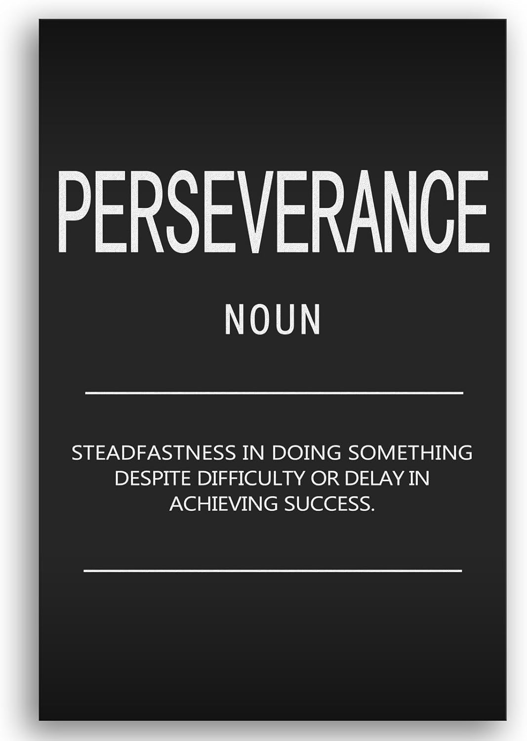 Office Decor Inspirational Canvas Wall Art Motivational Painting Perseverance Noun Pictures Modern Inspiring Entrepreneur Quote Success Posters and Prints Artwork Home Gym Decor[24" W x 36" H]