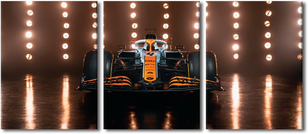 TUMOVO Speedy Racing Car Wall Art Sports Car Pictures Print On Canvas Car Poster Decor Modern Artwork Wall Art for Living Room Office Giclee Gallery Wrapped Prints Framed Ready to Hang, 36" Wx16 H