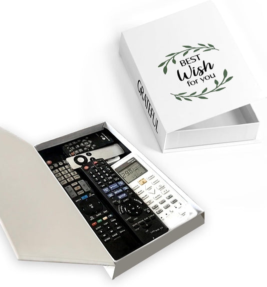 Decorative Storage Book Box – Hidden Storage for Remote Controls, Keys, and Small Items – Elegant Home Decor for Living Room, Bedroom, Coffee Table – Modern Style Faux Book Organizer (Best Wish)