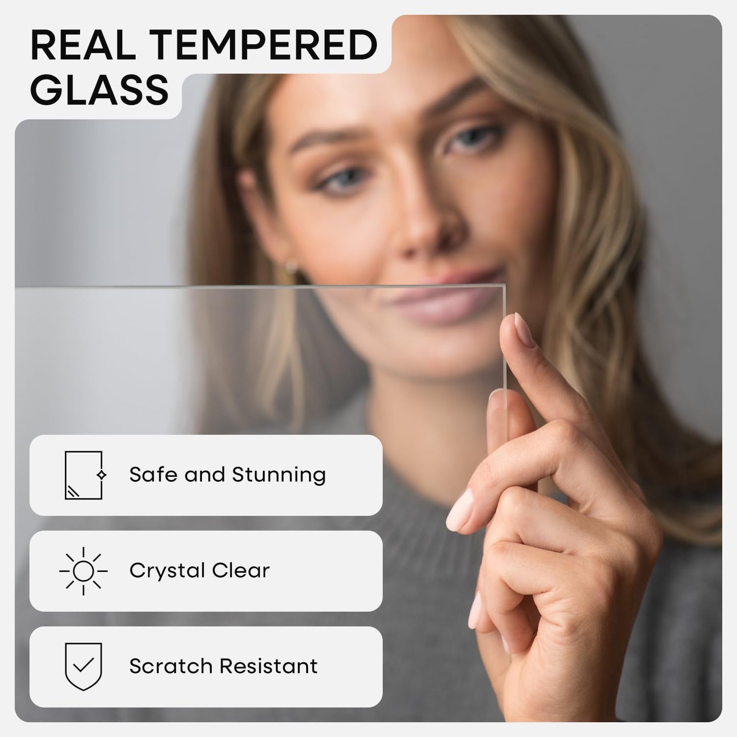 Homeforia 10x10 Black Picture Frame, High End Metal 10 by 10 Square Frames with Mat 8 x 8 Opening, 10by10 Poster Frames Matted to 8x8 Photo, Wall or Tabletop Frames, Tempered Glass, Wall Kit, Set of 1